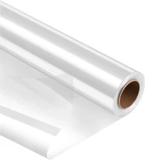 Clear Cellophane Wrap Roll, Width16 in X 200 Ft Thicken Transparent Long Film Gi