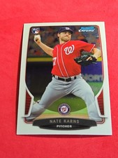 2013 Nate Karns ROOKIE RC Bowman Chrome #115