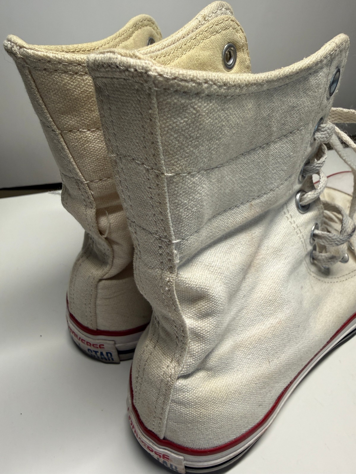 Solid White Flat Chuck Taylor Converse High tops … - image 6