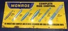 Monroe Shock Absorbers Parts Cabinet Display Sign 30x13 vintage gas oil car