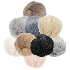 Kunstfell-Bommel Pelzbommel 8cm Fellbommel Kunstfellbommel Farbwahl