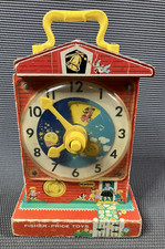 Fisher Price Music Box Teaching Clock School Kids Learning Works Great!