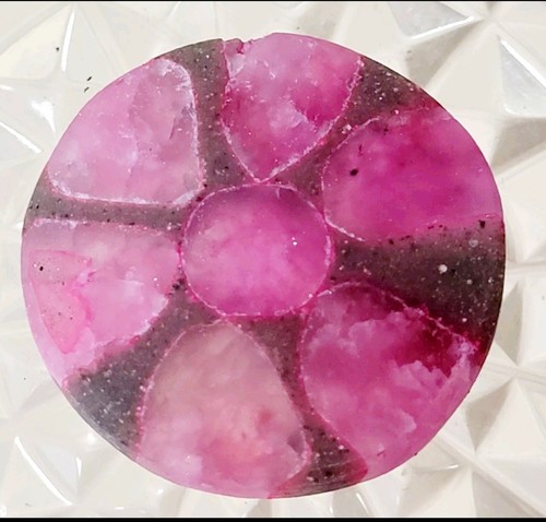 Rare 21.70 Ct Loose Pink Burma Trapiche Pink Ruby Like Corundum Round Gemstone - Picture 1 of 5