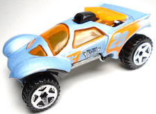2008 HOT WHEELS HW DA'KAR #23 DESERT BLUE & ORANGE 1:64 DIECAST 2 5/8" RACE CAR