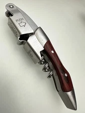 Coutale Prestige Quality Wood Stainless Hefty Waiters Corkscrew Wine Opener