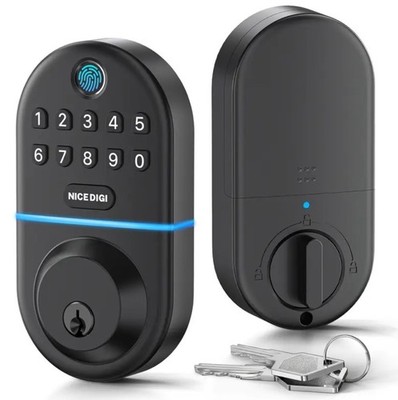 Keyless Door Lock, Smart Door Lock, Fingerprint Unlock, Automatic Locking