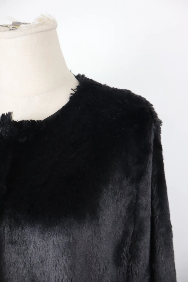 Marella Emme Coat Jacket Fur Woman Size 50 Woman Coat Vintage Casual - Image 2 of 4