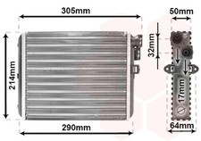 Wärmetauscher Innenraumheizung VAN WEZEL 59006110 für V70 285 VOLVO 184 S80 2 1