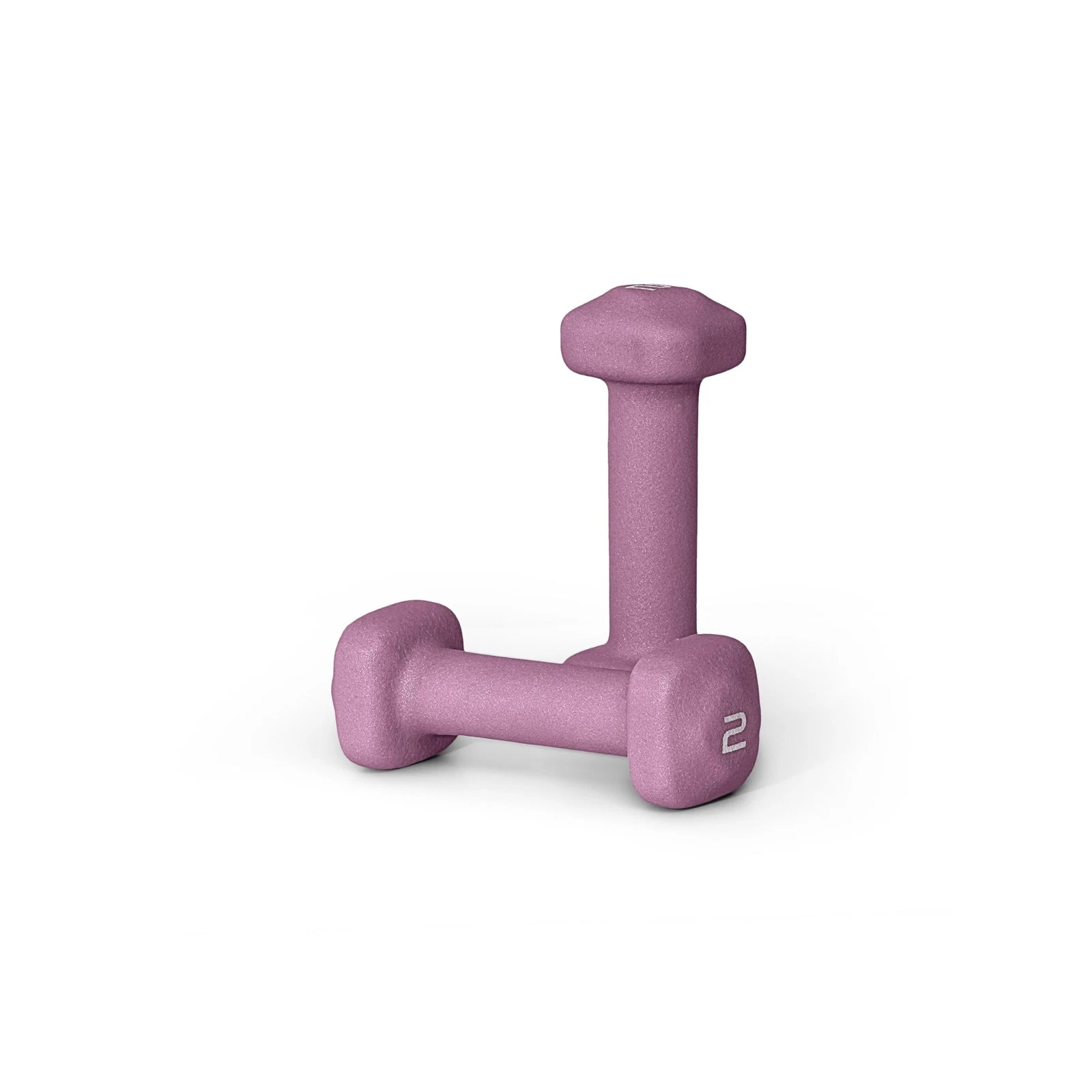2 lb Neoprene Dumbbell Pair for Home Workouts – Non-Slip Design - Purple