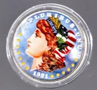 1921 colorized Morgan dollar Uncirculated