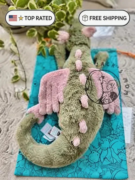 Jellycat Malachy Dragon - Exclusive Green/Pink Plush &Brand New