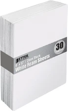 White EVA Foam Sheets, 30 Pack, 2mm Thick, 9 x 12 Inch, White Color, for Arts...