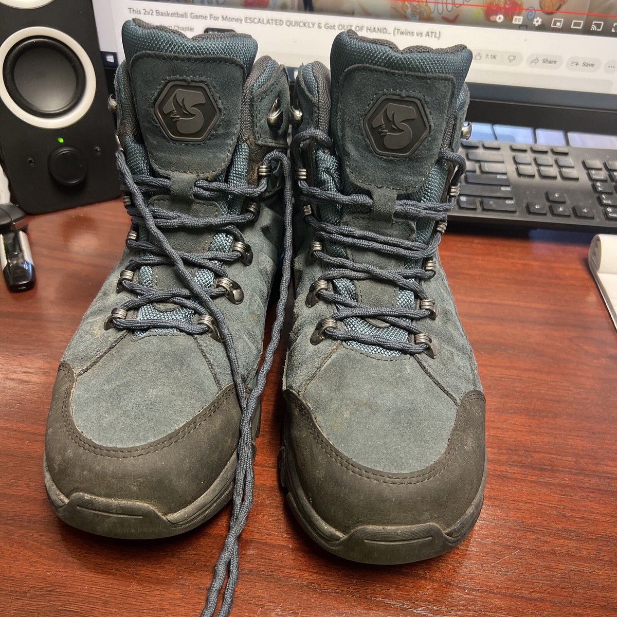 Foxelli Mens Size Hiking Boots Waterproof teal squade