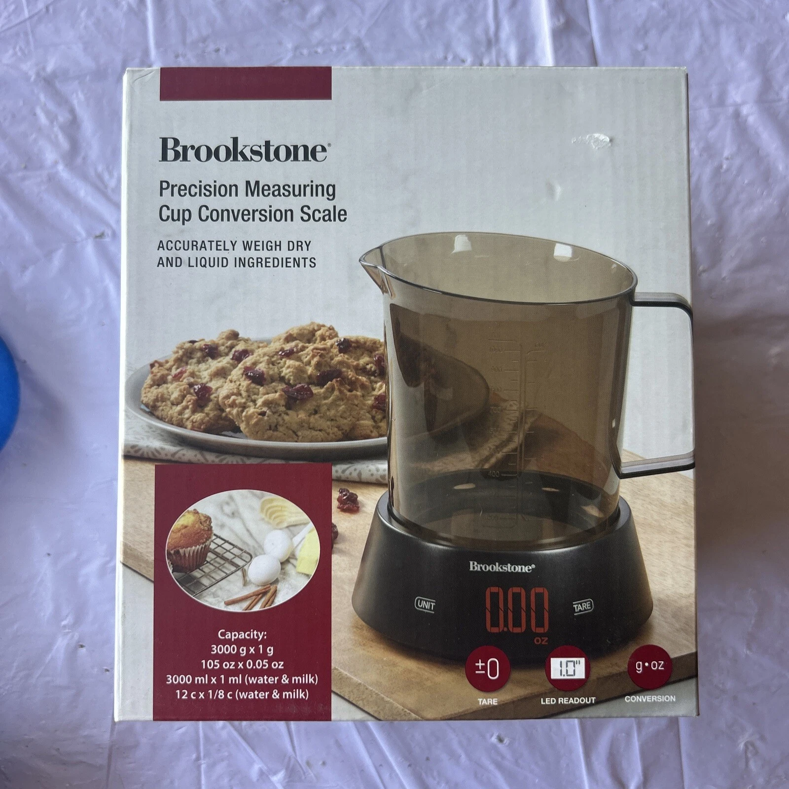 Brookstone Precision Measuring Cup Conversion Scale Accurately dry or liquid