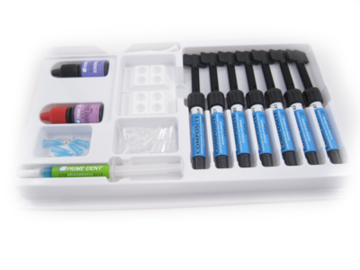 Prime-Dent VLC Light Cure Nano-Hybrid Dental Resin Composite Kit - 7 Syringes (Exp 03/2027)