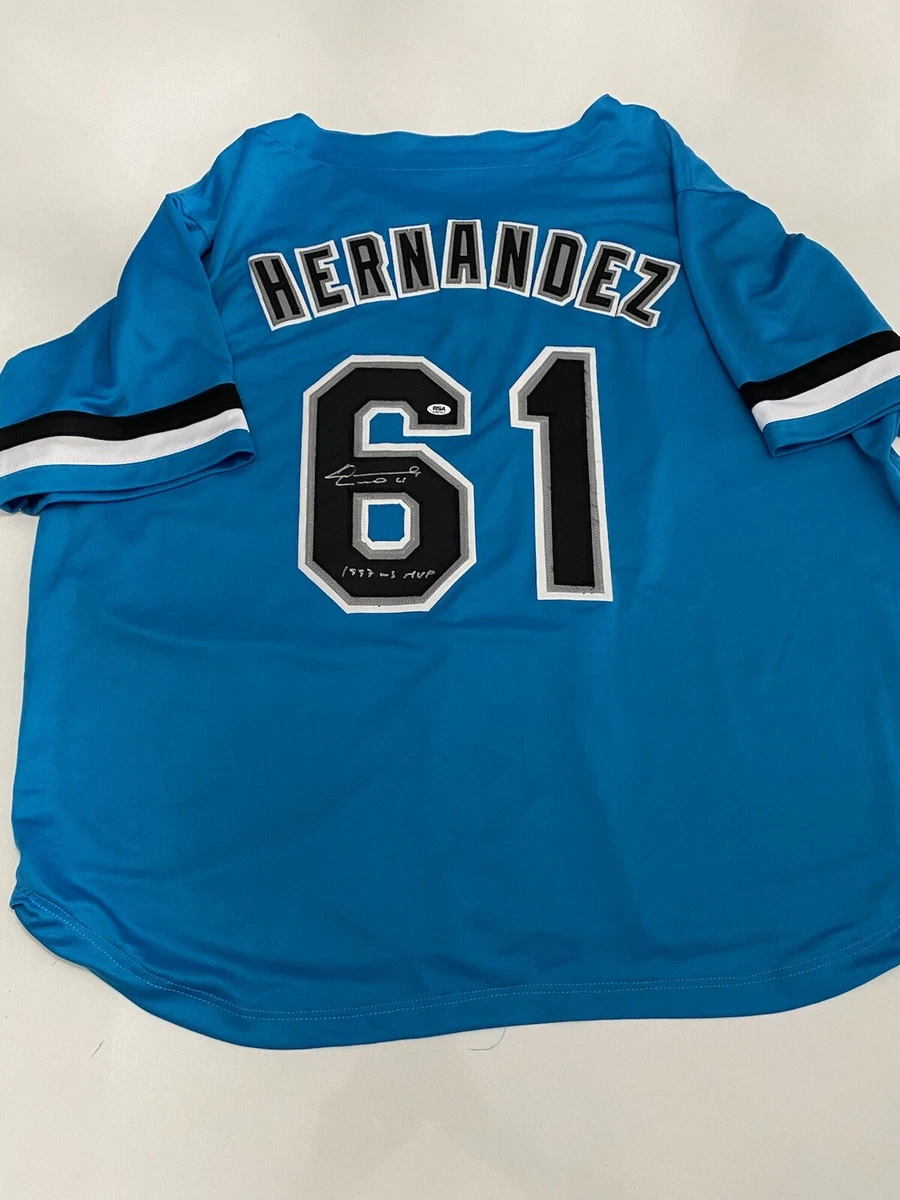 Livan Hernandez Signed Custom Florida Marlins Jersey RSA COA Inscribed