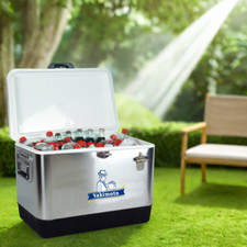 Yakimoto Retro Metal Ice Chest Picnic Cooler ...