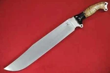 Busse Custom MOAB .355" Satin INFI Blade, Black G10 G-rexed exotic Marble Handle