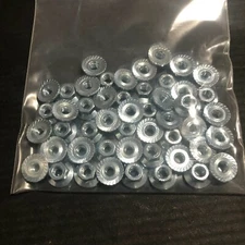 ( 50 PCS) 1/4"- 20 Stainless Steel W/Serrated Flange Nut, NEW FREE SHIPPING