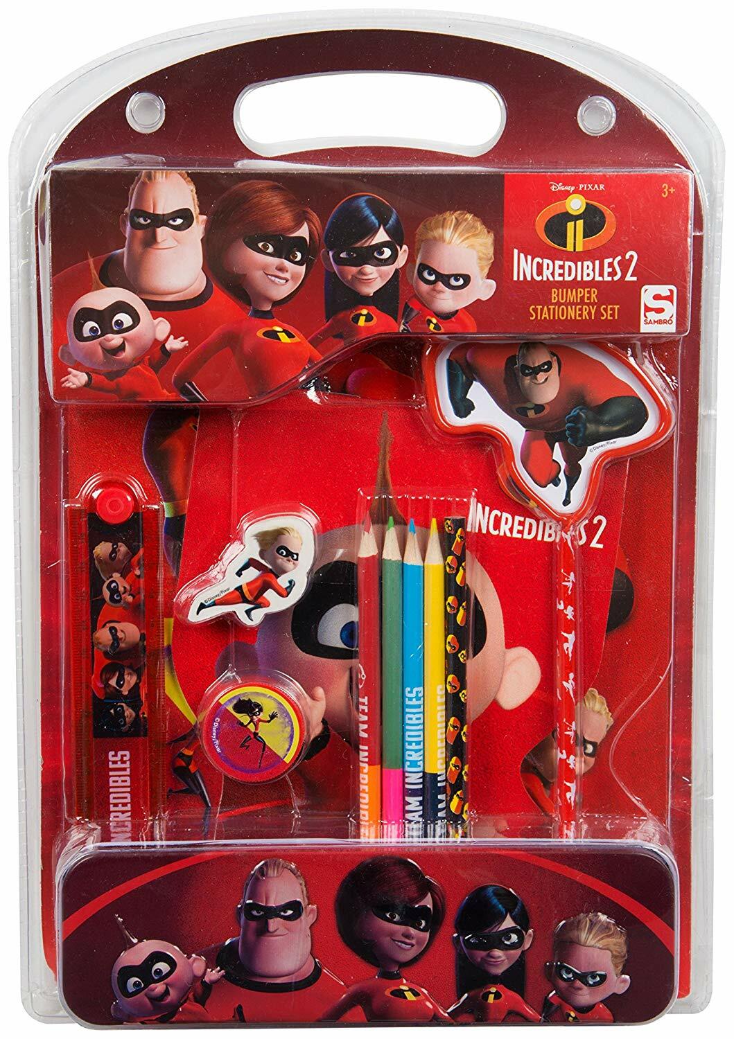Incredibles Stationery Set Disney Large Pixar School Craft Colouring Drawing