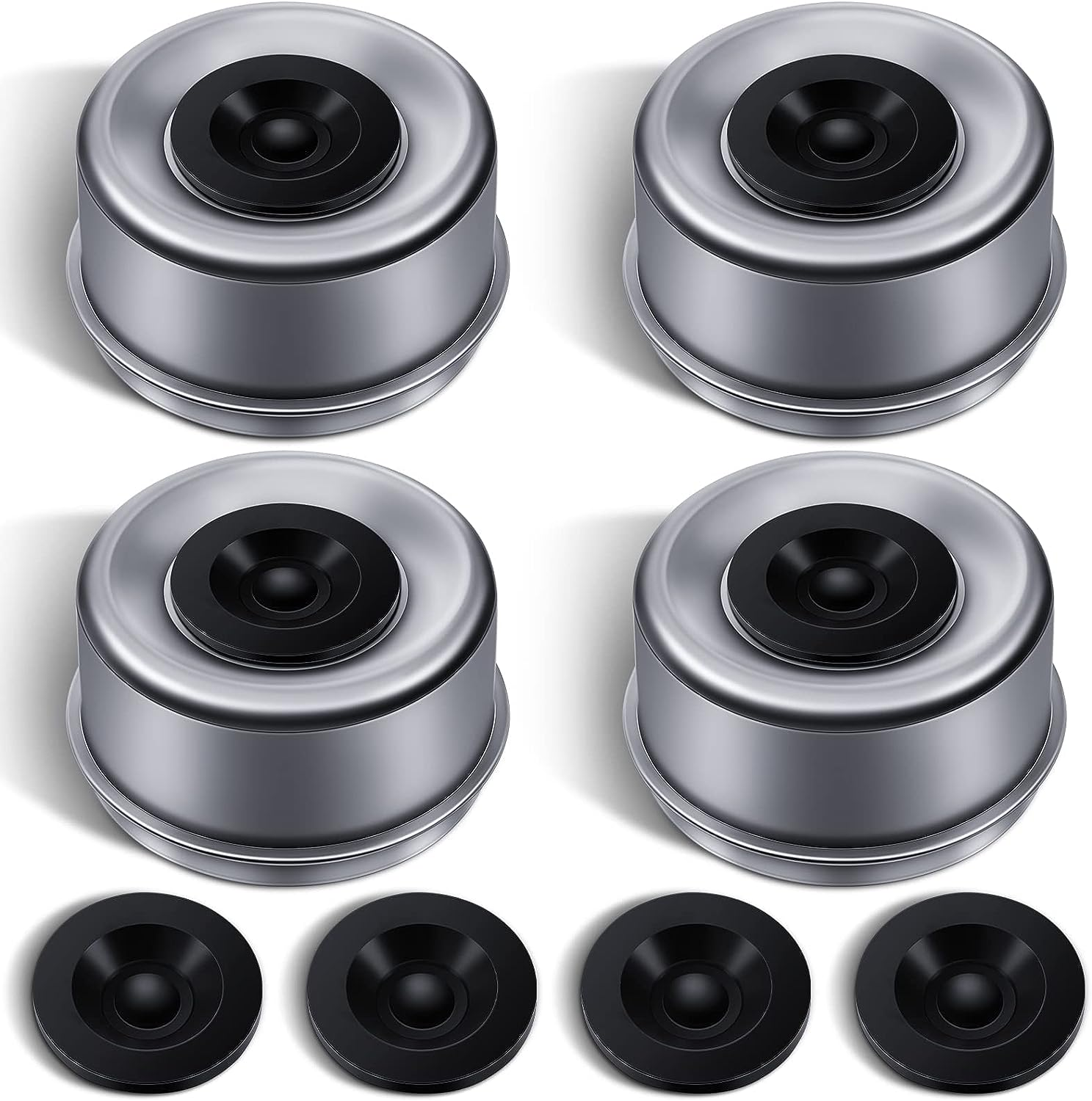 Trailer Bearing Dust Cap 4 Pieces Trailer Axle Grease Cap Wheel Center