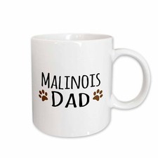 3dRose Malinois Dad - Belgian Malinois dog breed - muddy brown doggie paw prints