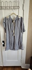 Knox Rose Women Lavender Prairie Boho cold shoulder Long Sleeve dress Small