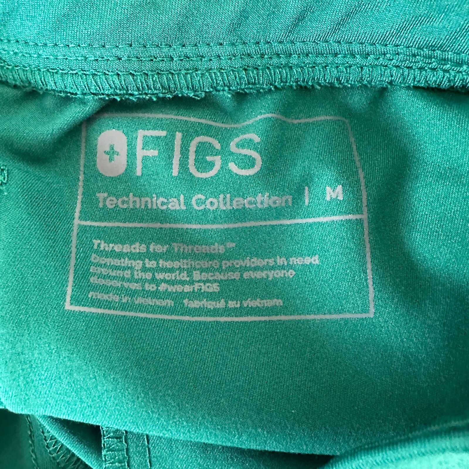 Figs Emerald Green Zamora 2.0 Jogger Tech Collection Gray Drawstring