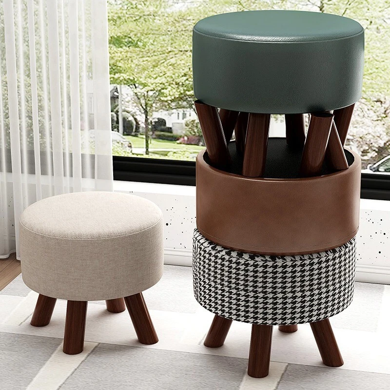 Small stool, home living room sofa stool, coffee table stool, shoe wearing stool - Image 2 of 4