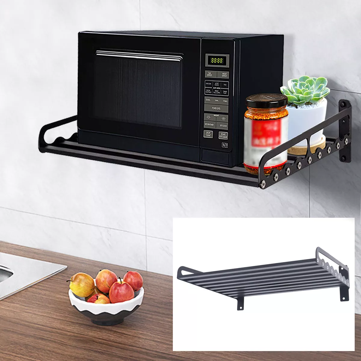 Microwave shelf sale for wall