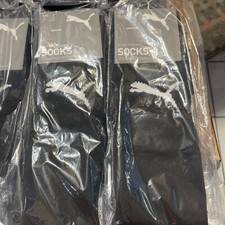 Calcetín de fútbol/fútbol Puma, negro/blanco Puma talla 3. Lote de 2 pares de calcetines US 7-9
