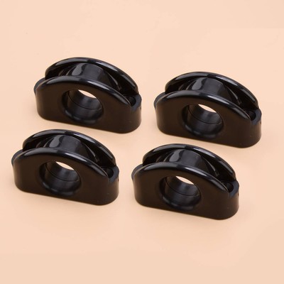 Black 4Pcs Nylon Fairlead Bullseye Rope Guide Pulley Fit for Marine ...