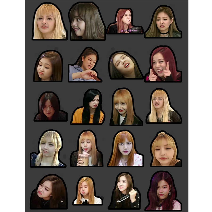 Kpop BP Bpink Funny Expression Adhesive Photo Sticker Jisoo Jennie