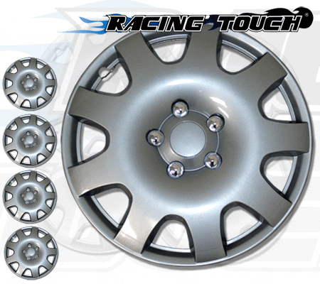 Metallic Silver 4pcs Set #502 15" Inches Hubcaps Hub Cap Wheel Cover Rim Skin - Picture 1 of 5