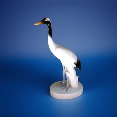 Noritake Nippon Red Crowned Crane 11  Bone China Bird Figurine Mint Condition