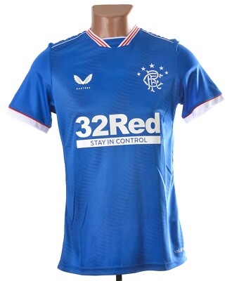 RANGERS 2020/2021 HOME FOOTBALL SHIRT CASTORE SIZE S ADULT