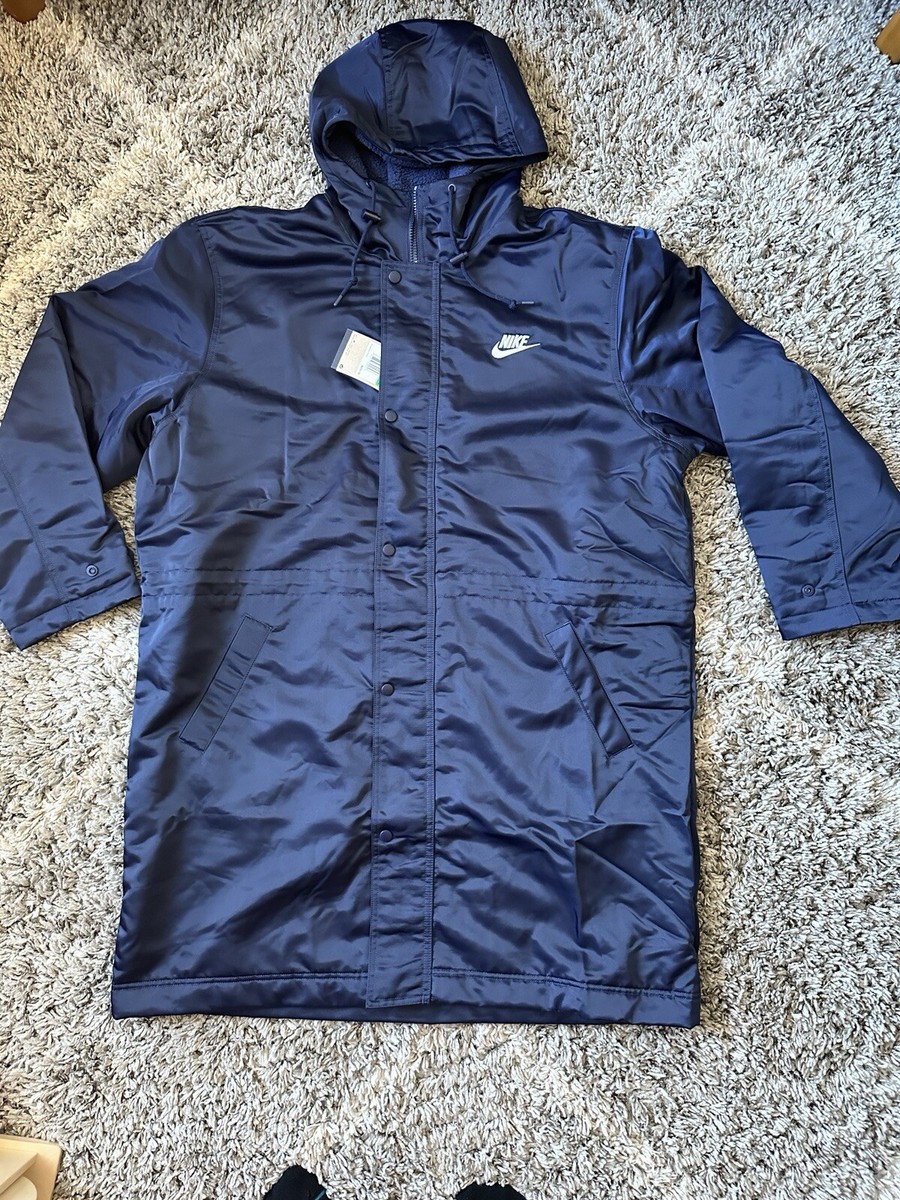 Nike Club Men's XL Stadium Outdoor Parka Midnight Navy FB7320-410