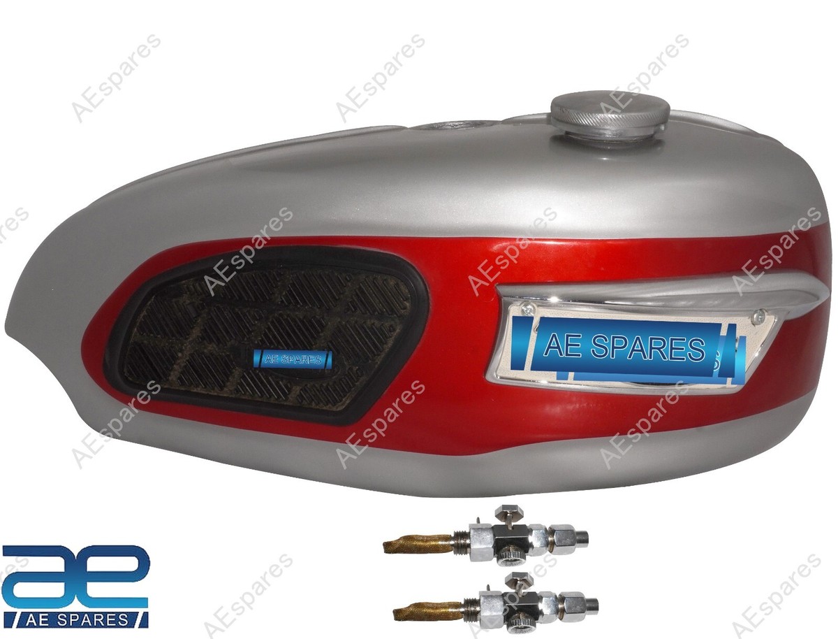 For Triumph Trophy TR25W Silver & Red Painted Petrol Tank 250CC