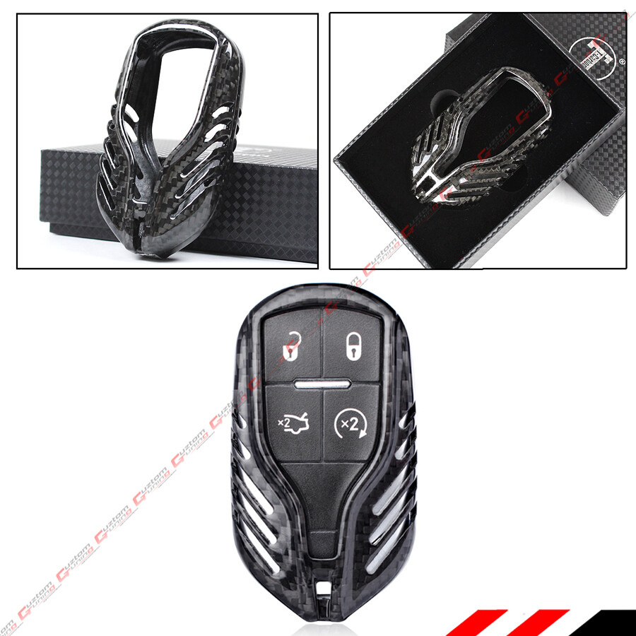 Carbon Fiber Key Fob Case Cover For 2013-19 Maserati Quattroporte