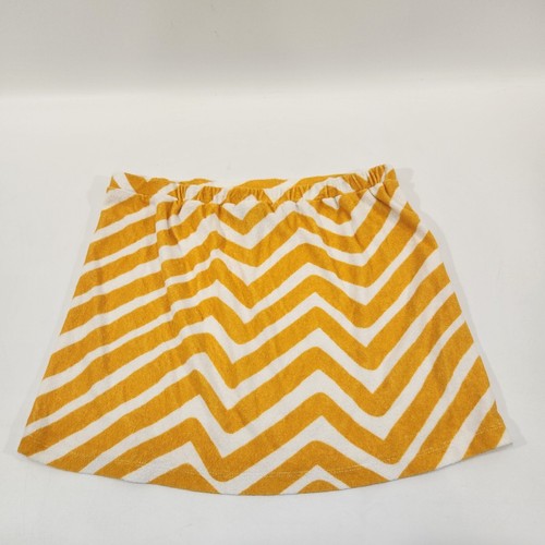 Marimekko Girls Skirt XL Yellow Zigzag Terry Cloth A-Line Mini Pull On Stretch - Picture 2 of 9