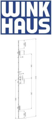 Winkhaus Mehrfachverriegelung Türverschluss STV-F1660 92mm Dorn 35 40 45 55 65