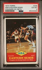 1973 Topps ABA Eastern Semi's #205 Graded PSA 6 (Looks Better) Cougars/Nets