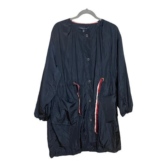 Tommy Hilfiger Global 2 Poncho Impermeable en Azul Marino Talla XS NUEVO CON ETIQUETAS. Foto 2 de 4