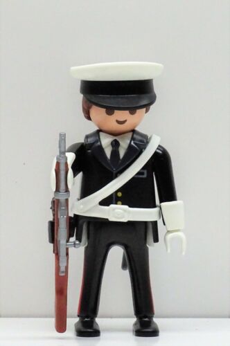 NAVY SOLDIER BLACK Playmobil > Marines Cadet Military Academy USA Custom RARE - Picture 1 of 8