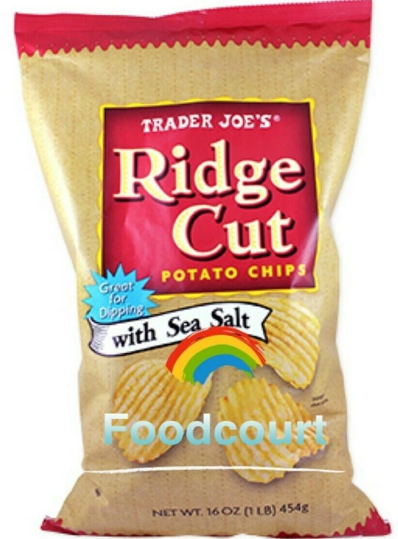 2 Packs Trader Joe s Ridge Cut Potato Chips with Sea Salt 16 oz