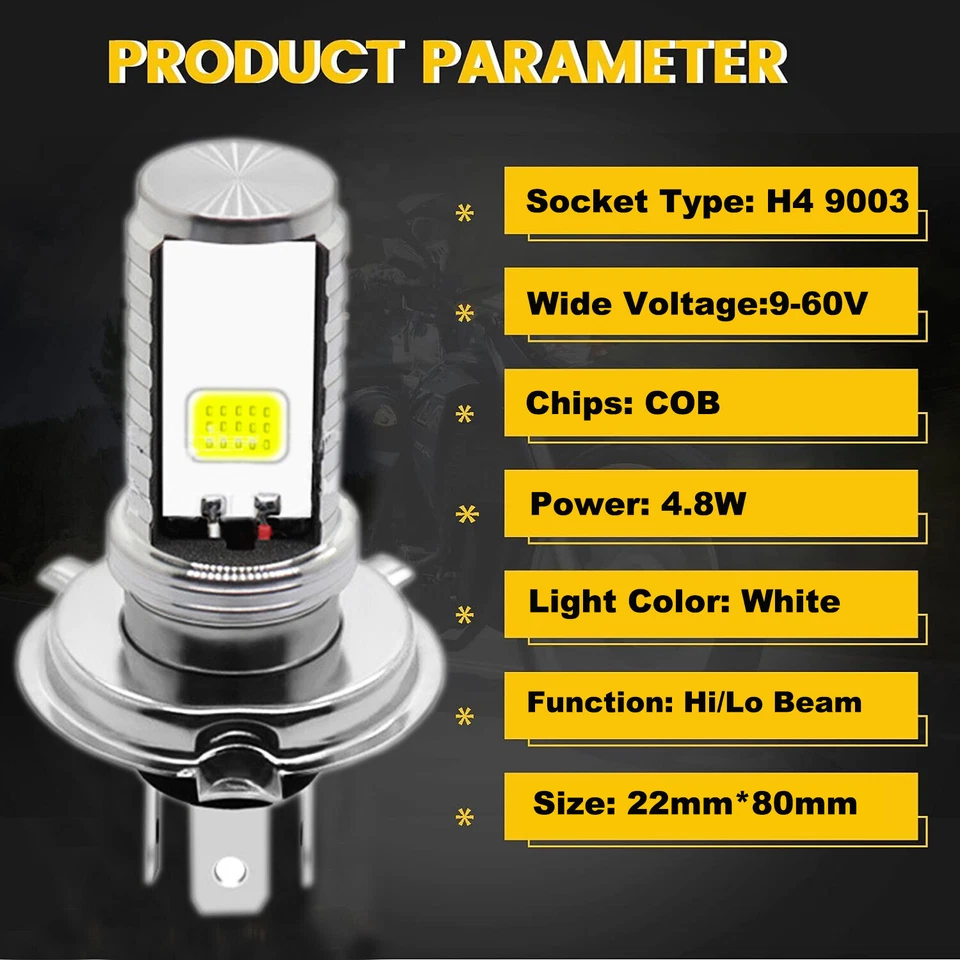 White LED Headlight Bulb Lamp For Bombardier DS650 2000 2001 2002 2003 DS 650 - Image 2 of 4