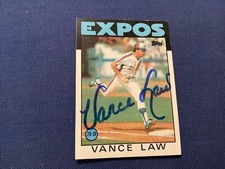 VANCE LAW SIGNED 1986 TOPPS MINT CARD # 787  MONTREAL EXPOS  / FREE POSTAGE!!!!