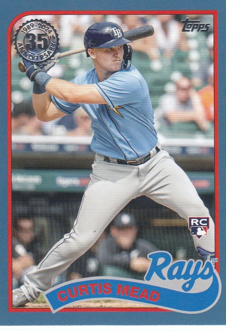 CURTIS MEAD TOPPS ROOKIE 1989 35TH ANNIVERSARY RETRO BLUE RC RAYS #85 2024