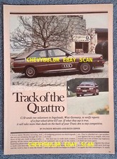 1980 Audi Quattro Vintage Info Article "Track of the Quattro"