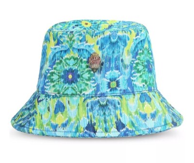 KURT GEIGER LONDON x Matthew Williamson Blue Green Floral Ikat Bucket Hat SAMPLE